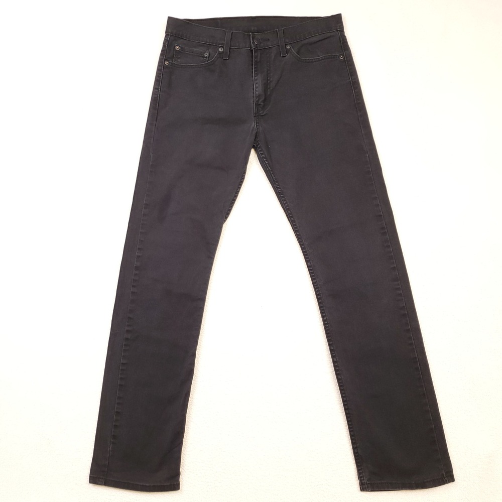 Levi's 511 Slim Fit Jeans Men 31x32 Light Black Stretch Denim Pants 08513-0124